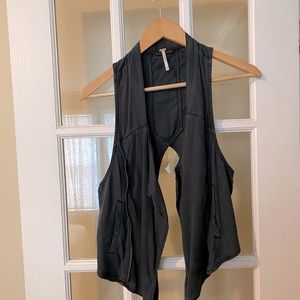 Free people draped vest with zipper xs